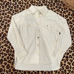 DL1961 Cream Denim Button-Up Shirt/Jacket